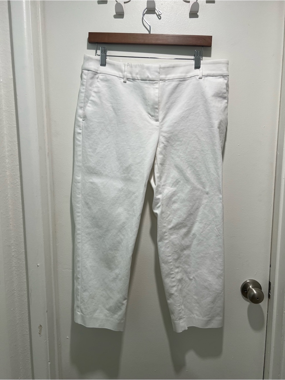 LOFT 2 PAIRS White Cropped Dress Pants